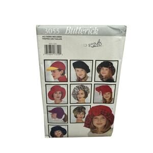 Butterick Sewing Pattern Misses' Fashion Hats All Sizes Included) #3055 - Uncut